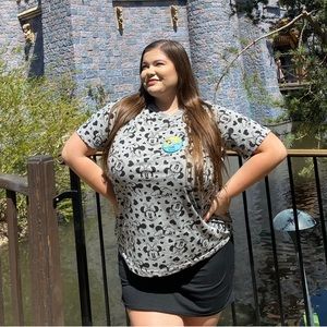 Black & Grey Plus Size 1x Minnie Mouse Shirt